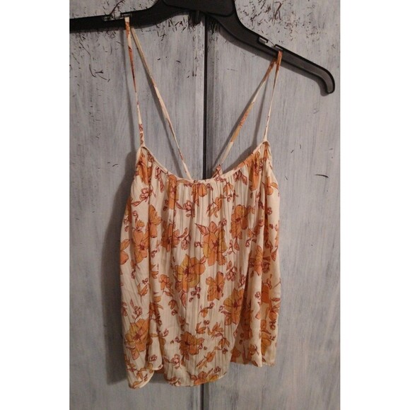 Intimately Free people cream floral print top Nwt Medium Boho Feminine - Picture 1 of 7